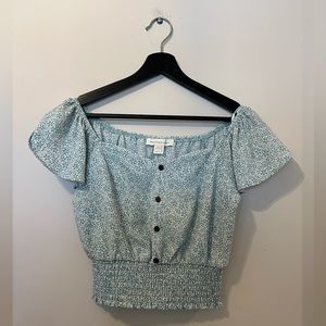 Monteau Women’s Small Floral Cropped Top